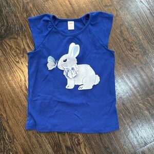 Blue Easter shirt with Bunny Design
